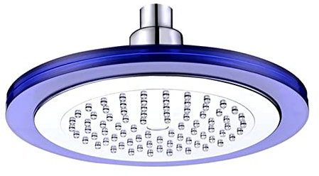 Ksunun Soffione Doccia a Pioggia LED 8 Pollici Doccia Fisso in ABS Testa di Doccia a Pioggia Rotondo ad Alta Pressione con Getti in Anticalcare Controllo della Temperatura 3 Colore Cambiando