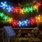 Solar String Lights Outdoor 100 LED 12m Cherry Blossoms Fairy Lights 8 Modes Garden Garland Lights Outdoor Solar Powered Waterproof Decorative Lights for Christmas Pathway Fence Party Wedding Garden