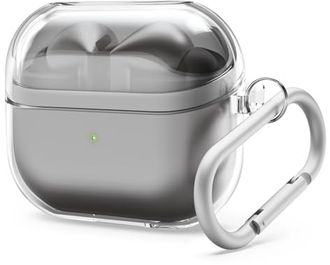 elago Custodia Trasparente per Samsung Galaxy Buds 3 & Buds 3 Pro & Buds FE 3, con Moschettone, Cover in TPU Premium, Ricarica Wireless, Accessori per Cuffie (Trasparente)