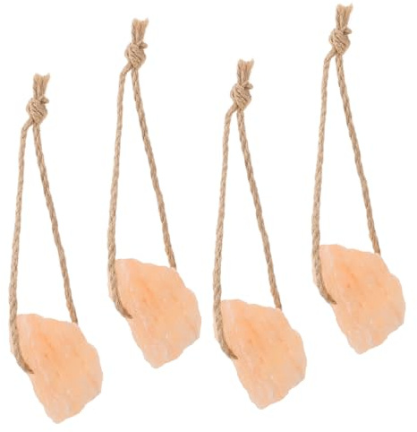 Bloque de Sal para Conejos y Ciervos 4 Piezas Minerales | Sal Rosa Natural, Apoya Nutrición y Bienestar, Uso Colgar, Minerales Naturales