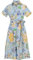 Highmoor Halbarm-Kleid mit Gürtel Bleu/Blumen 44