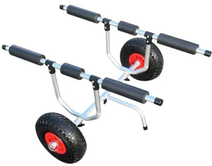 Baoblaze Foldable Kayak Cart Carrier Versatile Carrying Aluminum Alloy Kayak Trailer Canoe Transport Cart for Boating Kayaking Outdoor