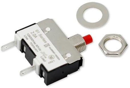 Pièces de Rechange for disjoncteur électronique série 91 0,5 A, écrou métallique, Interrupteur de réinitialisation(0.5A)