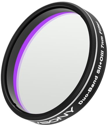 SVBONY SV220 Teleskopfilter, SII & OIII 7 nm Dual-Band 3,2 cm Nebelfilter, hohe Durchlässigkeit, Schnitttiefe OD5, Verwendung mit One-Shot-Farbkamera, reduziert Lichtverschmutzung für Astrofotografie