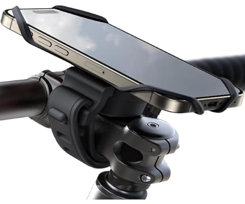 Support Telephone Velo Potence, Porte Portable Velo en Silicone, Universel Support Téléphone Vélo pour Potence, avec 4,7 - 7.2 Pouces Smartphones, Antidérapant Antichoc, pour Bicyclette & Moto