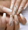 Brishow Künstliche Nägel Lange Nägel zum Aufkleben Goldfolien Press on Nails Ballerina Acryl Gradient Falsche Nägel 24 Stück für Frauen und Mädchen
