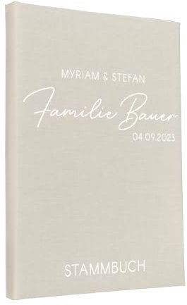 Hochzeitideal Stammbuch der Familie 'Helena' Nr. 305 inkl. Personalisierung (Elfenbein, A5 4-Fach Ringmechanik)