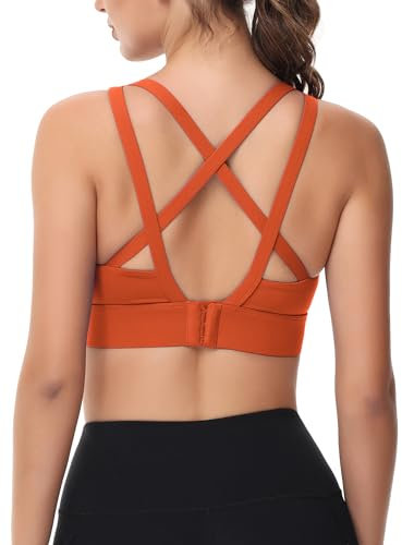 tanzdunsje Sport BH Damen, Gym BH Sports Bra,Joggen Yoga Fitness Training Bra -Crossback Verstellbar Frauen Büstenhalter Ohne Bügel
