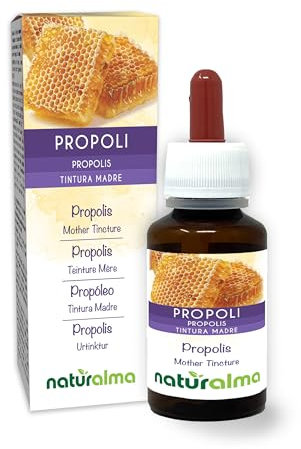 Propoli (Propolis) resina Tintura Madre analcoolica Naturalma - Estratto liquido gocce 60 ml - Integratore alimentare