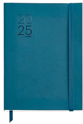 Miquelrius - Dagskalender 2025, årlig dagbok 155 x 213 mm, dagskalender, flexibelt omslag av konstläder, 80 g/m² papper, katalanska, engelska och portugisiska