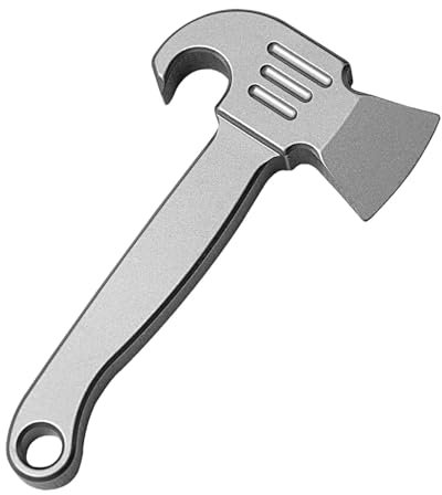 Décapsuleur en forme de hache | Porte-clés décapsuleur | Poche porte-clés en alliage de titane, hache de poche multifonctionnelle, porte-clés de petite hache de poche, porte-clés de Noël