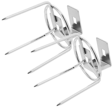 UTHCLO 2piezas Tenedores Inoxidable Para Parrilla Varillas Asador Resistente Para Barbacoa