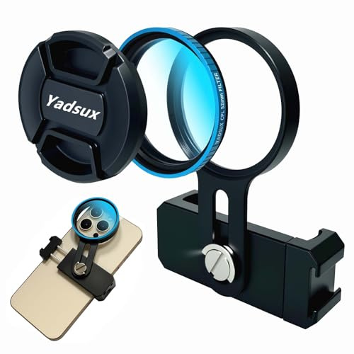 Filtro CPL de teléfono, lente polarizadora para iPhone Samsung. Filtro de clip de metal completo de 67 mm. Elimina la luz reflejada de tatuajes, superficies de agua, vidrio, etc., y aumenta la