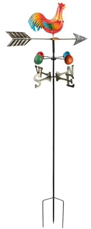 KESOTO Banderuola Segnavento con Figura Colorata, Altezza 110 Cm, Design Versatile E Originale per Il Giardino, Resistente, Facile da Montare.