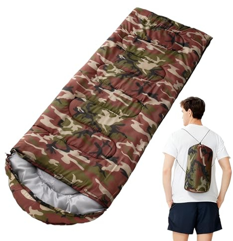 Sac de couchage d'urgence pour adulte, sac de couchage chaud et portable | pour camping, randonnée et survie | Idéal par temps froid, automne, hiver, voyage, montagne et urgences en plein air