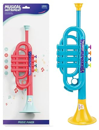 Duroecsain Jouet Trompette pour , et éducatif avec Son réaliste | Trompette Simulée Instrument de Musique, pour Les en Voyage Noël Nouvel an Maternelle