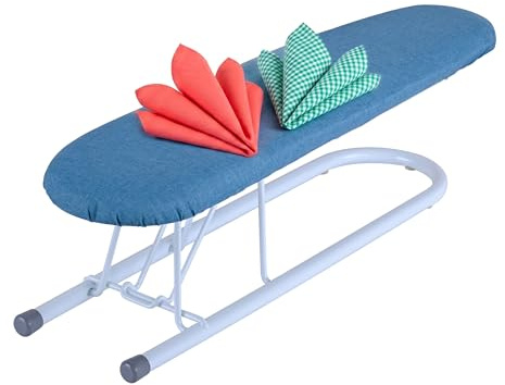 Relaxdays Tabla para Planchar Mangas, 52 x 12,5 cm, Azul/Blanco