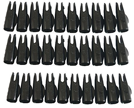 JIEXI HWYP Archery Hunting Compound Bow Plastic Arrow Nocks for 5/16 Arrows Pack of 50 (Black)