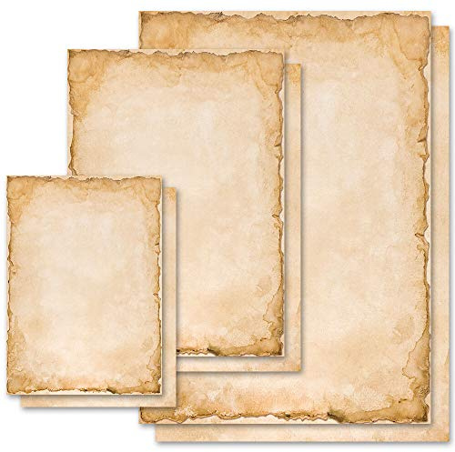 50 Sheets Motif Letter Paper! Motif Paper Vintage Antique & History DIN A4 - Paper-Media