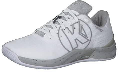 KEMPA Attack Pro 2.0 kvinnor, Handboll sneakers Kvinnor, weiß/Grau, 44.5 EU, Weiß Grau, 44.5 EU