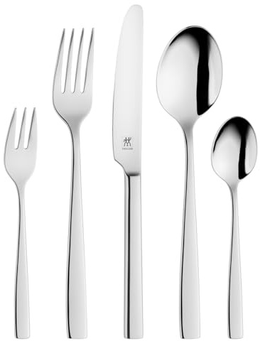 ZWILLING Roseland Besteck Set, 60-teilig, Für 12 Personen, Spülmaschinengeeignet, Edelstahl, Poliert, Silber