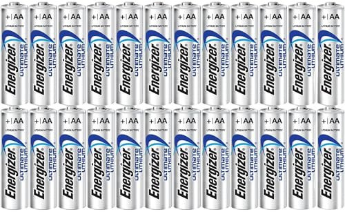 Piles AA au lithium Energizer (24 piles au total) les plus durables au monde, piles AA jetables et durables au lithium