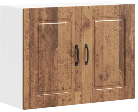 vidaXL Pensile da Cucina Kalmar Legno Vecchio in Legno Multistrato, Armadio da Cucina a Parete, Pensile Montato