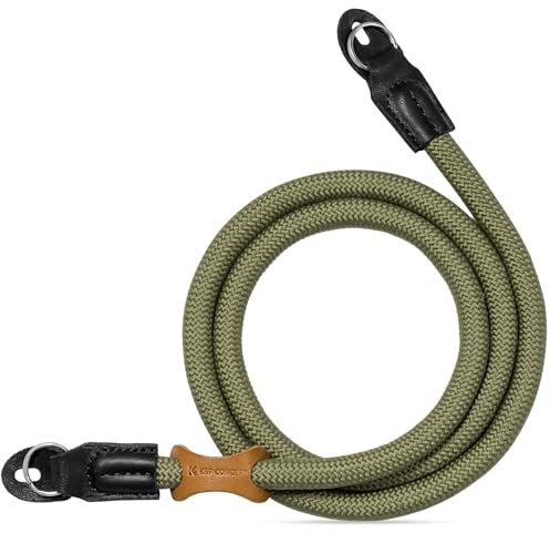 K&F CONCEPT Camera Strap, Correa para el Hombro de 100 cm, Correa Camara de Fotos Kompatibel mit SLR/DSLR/Fujifilm/Nikon/Sony/Olympus/ (Verde)