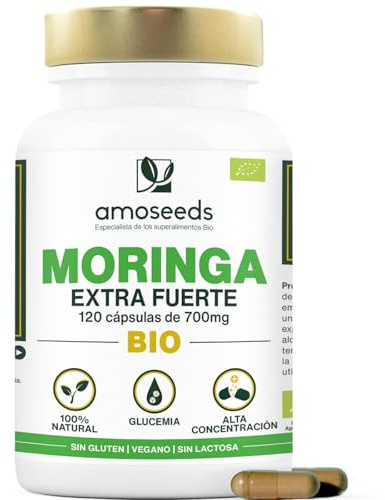 Moringa Oleifera BIO | Extra Fuerte | Natural y Puro | 120 cápsulas