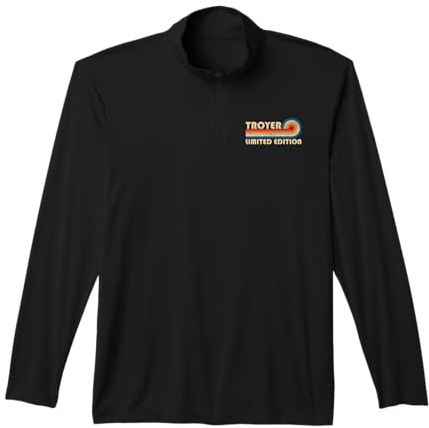 Troyer Retro 70s 80s Sunset Stripe Performance Quarter-Zip Top