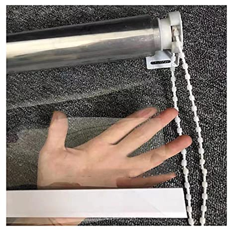 Anpassade vattentäta genomskinliga PVC-rullgardiner 140 x 280 cm (56 x 110 tum) – perfekt för kontor, hem, hotell och integritetsförbättring, lätt att installera, hållbar och snygg