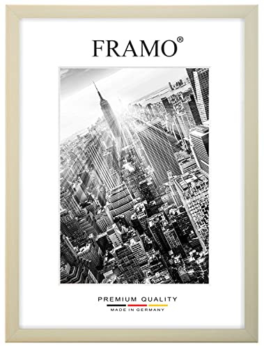 FRAMO 35mm Cornice per Immagini 50 x 23 cm | Acero | Cornice in MDF Fatta a Mano con lastra di Vetro Artificiale antiriflesso a Prova di Rottura e Robusta Parete Posteriore in MDF