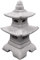 gartendekoparadies.de Lanterne Japonaise Massive Pagode avec fenêtres pour Bougies LED en Pierre reconstituée, résistant au Gel (Gris)