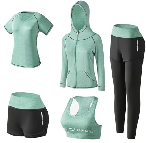 BOTRE Gym Sets Women Tracksuits Sport Yoga Exercise Running Wear Clothes | Ladies Workout Jogging Outfits Activewear Athletic Sets Suits