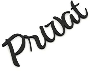 Privat Türschild Schriftzug Name Selbstklebend Zimmer Wort Schriftzüge Schwarz