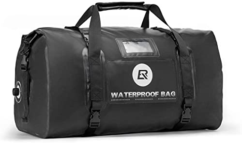 ROCKBROS Multifunktional Motorradtasche 20L/40L/55L 100% Wasserdicht Reisetasche Hecktasche Gepäckrolle mit Schultergurten Pannier Satteltaschen Schwarz/Gelb