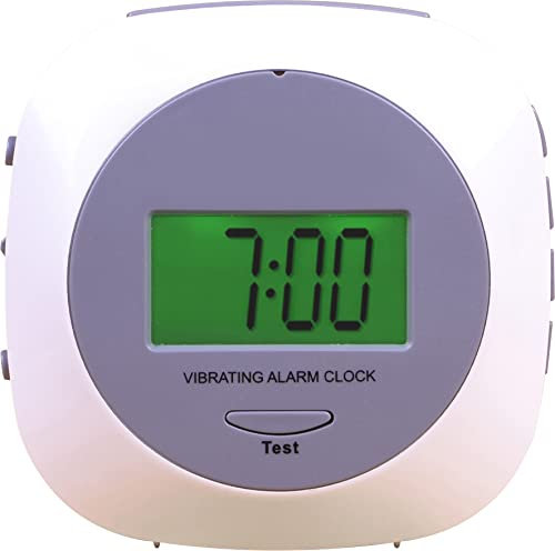 Aidapt Vibrationswecker. Hörgeschädigte, taub, Schichtarbeiter, Partner Nicht stören, LCD-Display, unter dem Kissen mit Gurt mit Clip, integrierter Ständer für Schreibtischhalterung,