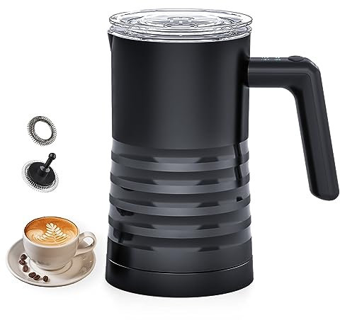 Chen Ton cold foam maker Electric Milk Frother and 4 in 1 Automatic Milk Warmer 400W Non-Stick Interior 580ml Hot/Cold Stainless Steel Milk Foam Maker for Coffee/Hot Chocolate Milk/Latte/