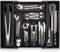 budu Besteckkasten #43 (Tiefe 43cm) aus Bambus - Schwarz - Schubladen Ordnungssystem für die Küche - Besteckkasten für Schubladen aus Bambus - Ausziehbar - Kitchen drawer organizer - Kitchen organizer