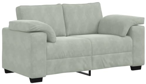 vidaXL Divano Divanetto Grigio Chiaro 160x77x82 cm in Velluto, divanetto, Divano, Divano, Divano a 2 posti, Divano, Divano a incandato, Divano Imbottito