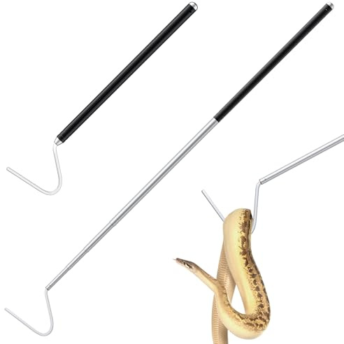 LURMMUE Snake Hook 40 – Telescopic Stainless Steel Reptile Grabber Stick for Safely Handling Snakes and Lizards, Lightweight & Portable Catcher Tool
