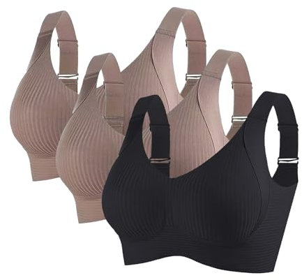 Reggiseno corto da donna con inserti a coppa per sollevamento del seno con cinturino in silicone accogliente Fest rosa caldo top da donna comodo, K, M