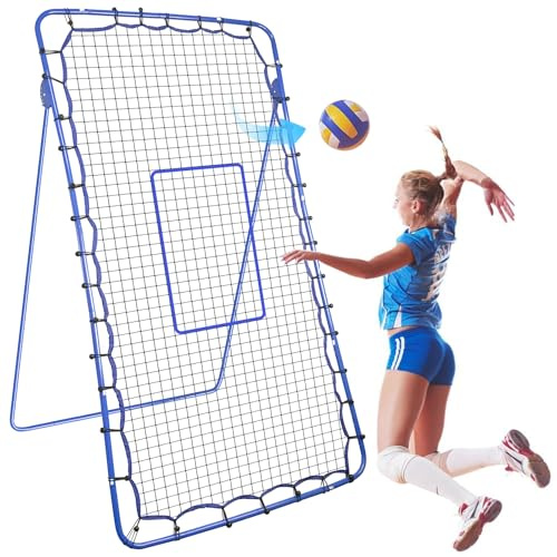 Red de Voleibol para Jardín, Portería Rebotador Fútbol 7×4 Ft, Portería de Pelota Voleibol Ajustable en Altura, Cosas de Fútbol Entrenamiento, Red para Balones de Pelota Tenis