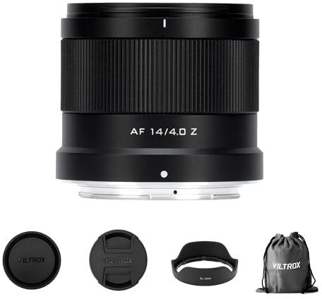 VILTROX 14mm F4.0 Z-Mount Objektiv für Nikon, Vollformatobjektiv mit Großer Blende Ultra-Weitwinkel Autofokus Prime Objektiv Kompatibel mit Nikon Z-Mount Kameras Z5 Z50 Z50II Z6 Z6II Z6III Z7 Z7II