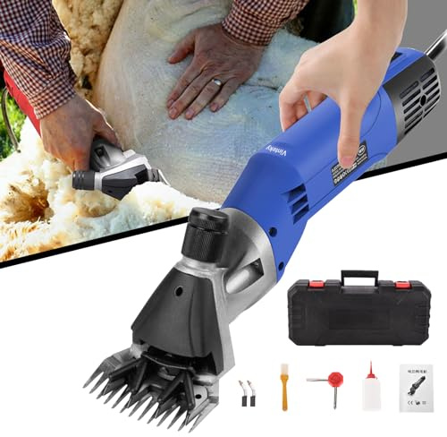 Vinteky Cisaille à Moutons électrique 780W, Tondeuse à Moutons Tondeuse électrique Tondeuse Electrique Professionnelle pour Laine 6 Vitesses Réglables