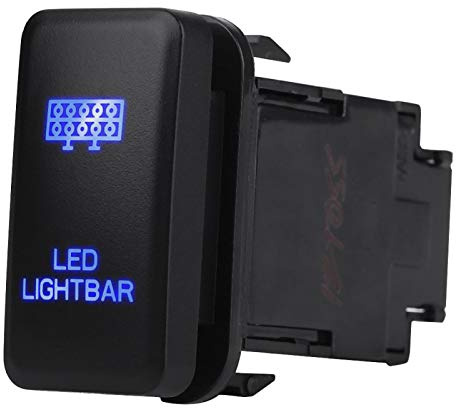 EBTOOLS Vippströmbrytare 12V Blå LED Bil Auto På Av Vippströmbrytare för Hilux för Landcruiser för VIGO(LED LJUSBAR)