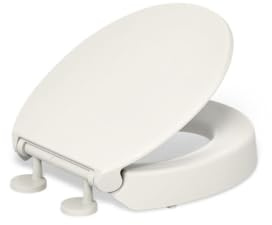 Kohler 25876-96 Hyten Elevated Quiet-Close Toilet Seat, Biscuit, Round