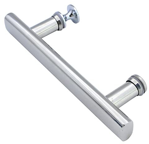 KEABATH Stainless Steel 304 Shower Door Handle, 1PC Shower Square Glass Door Handle Pull Handle Parts Replacement for Shower Enclosure, Shower Room Cabin 145mm Hole to Hole Center
