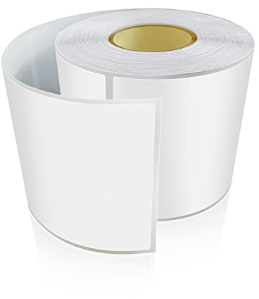 Meitaat 200 stycken klistermärken vita självhäftande etiketter flyttning 12,7 x 7,6 cm rektangulär klistermärke rulle avtagbar vit