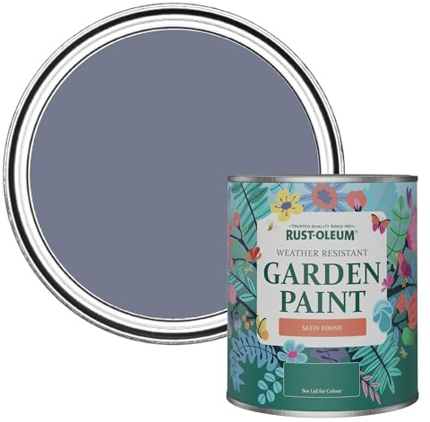 Rust-Oleum Blue Mould-Resistant Garden Paint in Satin Finish - Hush 750ml